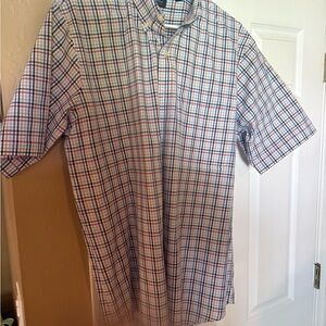 Arrow Men's Blue and Red Plaid Button Down Shirt
